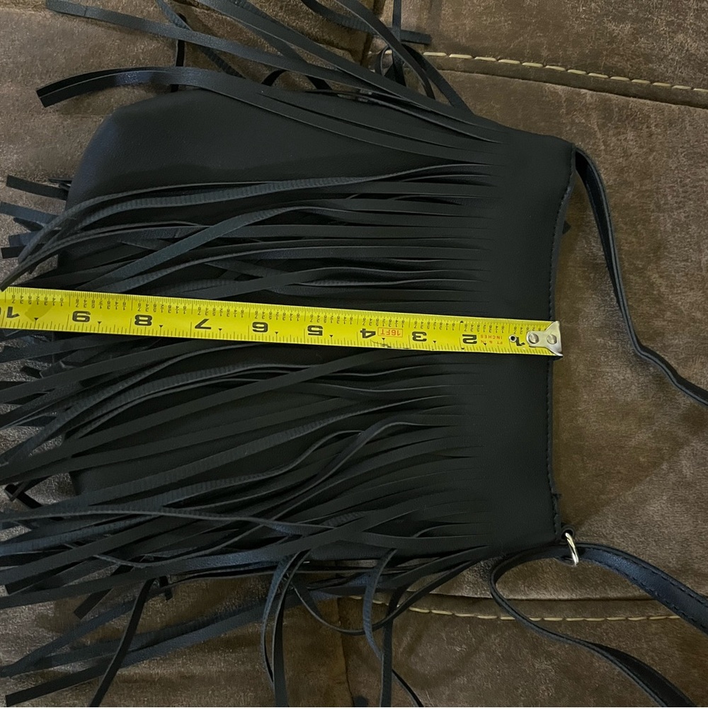 Black Fringe Crossbody Bag